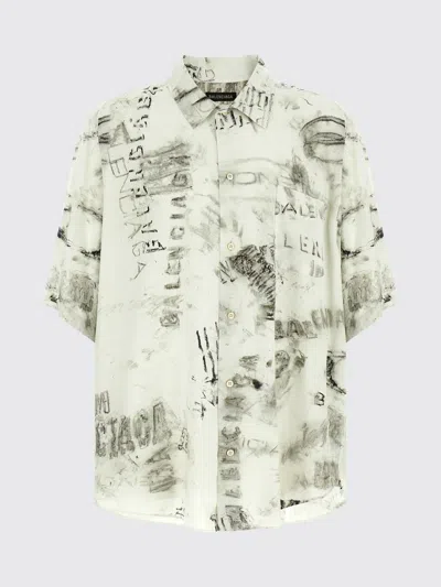Balenciaga Grey Minimal Shirt In Multi