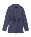 Balenciaga Cotton Mini Shirt Dress In Blue
