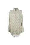 Balenciaga Beige Viscose Shirt In Neutral