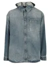 Balenciaga Denim Overshirt Collar Folded Chest Pocket