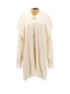 Balenciaga Long-sleeve Hooded Blouse In White
