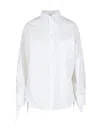 Balenciaga Knotted Cuffs Long-sleeved Shirt In White