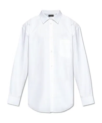 Balenciaga Shirt With Logo In White