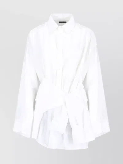 Balenciaga Shirt With Long Sleeves And Pointed Collar In White