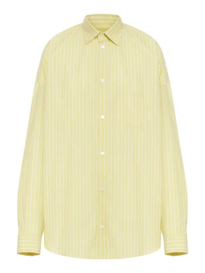 Balenciaga Shirt In Light Yellow White