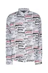 Balenciaga Graphic Print Long Sleeves Cuffed Shirt