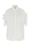 Balenciaga Camicia In Popeline Bianco Donna In White