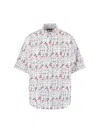 Balenciaga Printed Short Sleeve Shirt With Button-down Collar