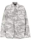 Balenciaga Men Printed Cotton Shirt In Gray