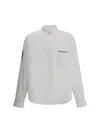 Balenciaga White Shirt With Logo Lettering On The Front And Logo Patch On The Sleeve In Cotton Man