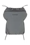 Balenciaga Grey Cotton Shoe Bag Top In Grey