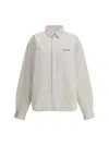 Balenciaga Cotton Shirt With Pockets And Collar In Beige
