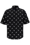 Balenciaga Boxy Short-sleeved Bb Shirt In Black