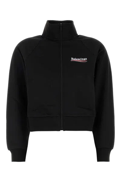 Balenciaga Men's Political Campaign Zip-up Jacket In Black