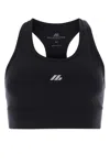 Balenciaga Sporty Reflective Logo Top Tops Black In Black