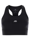 Balenciaga Sporty Reflective Logo Top Tops Black In Black