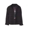 Balenciaga Layered Distressed Long Sleeve Graphic Shirt In Black