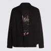 Balenciaga Layered Distressed Long Sleeve Graphic Shirt In Black