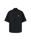 Balenciaga Oversized Logo Shirt In Black