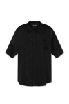 Balenciaga Fluid Logo Shirt In Black