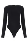 Balenciaga Black Jersey Outside Loop Bodysuit In Black