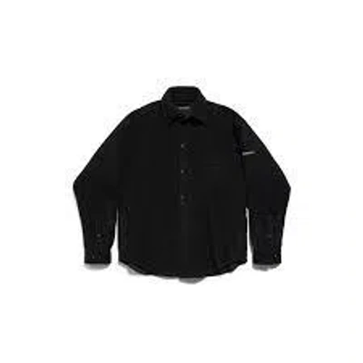 Balenciaga Uniform Hooded Parka In Black
