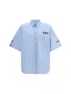 Balenciaga Ceo Uniform Logo Shirt And Blouse Light Blue In Blue