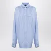 Balenciaga Knotted Shirt In Clear Blue