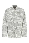 Balenciaga Men Printed Cotton Shirt In Camouflage