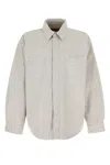 Balenciaga Light Grey Cotton Oversize Shirt In Gray
