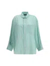 Balenciaga Striped Cocoon Shirt In Multi