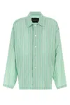 Balenciaga Oversized Shirt With Embroidered Cupro Blend In Multi