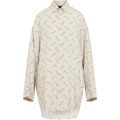 Balenciaga Silk Shirts In Neutral