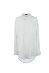 Balenciaga Fluid Long-line Blouse In White