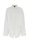 Balenciaga Poplin Oversize Shirt In White