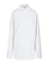 Balenciaga Collar Curved Hem Oversized Fit In White