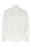 Balenciaga Cotton Shirt With Button-down Collar And Pocket In White