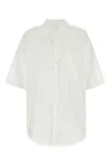 Balenciaga Women's Poplin Oversize Shirt In White