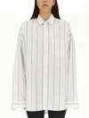 Balenciaga Women Shirt With Logo In White