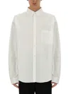 Balenciaga Men Large Fit Shirt In White