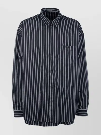 Balenciaga Shirts With Chest Pocket And Striped Pattern In Stripped