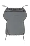 Balenciaga Grey Cotton Shoe Bag Top In Grey