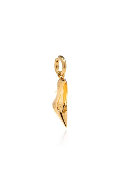 Balenciaga Shoe Shape Single Earring In Gold