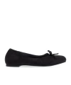 Balenciaga Leopold Satin Ballerina Shoes In Black
