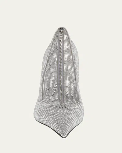 Balenciaga Shoe Strass Clutch Bag In Smoke Grey
