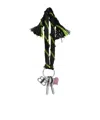 Balenciaga Shoelace Bb Key Chain In Black