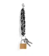 Balenciaga Shoelace Padlock Keyring In Black