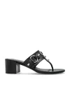 Balenciaga Thong Sandals Block Heel In Black