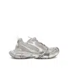 Balenciaga 3xl Eggshell Coloured Mesh And Polyurethane Sneaker In Gray