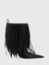 Balenciaga Avenue Fringe Ankle Boots Pointed Toe Pull Tab